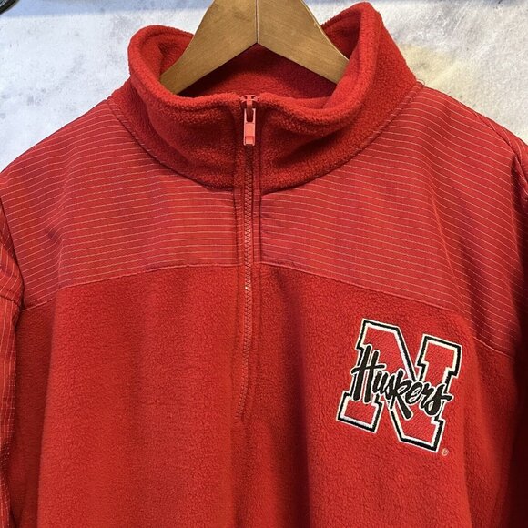 Vintage University of Nebraska Jacket Mens XL Logo Athletic Sweatshirt 1/4 Zip - Picture 3 of 6